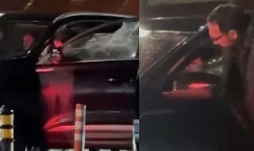 Başakşehir’de korku dolu anlar! Cipin ön camını yumruklarıyla kırdı