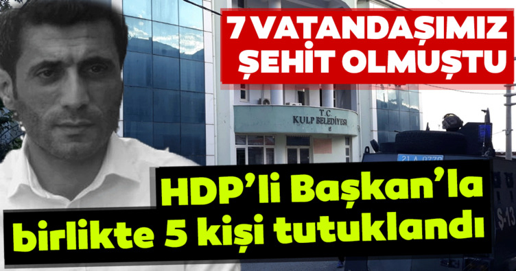 Son dakika haberi: HDP'li Kulp Belediye Başkanı Mehmet Fatih Taş'ın da arasında yer aldığı 5 kişi tutuklandı