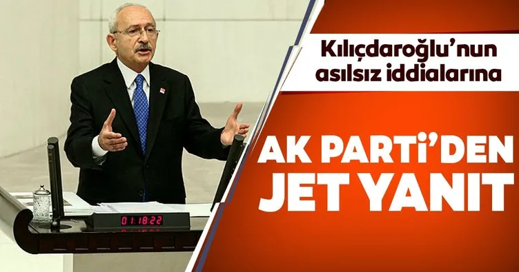 Kılıçdaroğlu’nun Meclis’i karıştıran iddialarına AK Parti’den jet yanıt