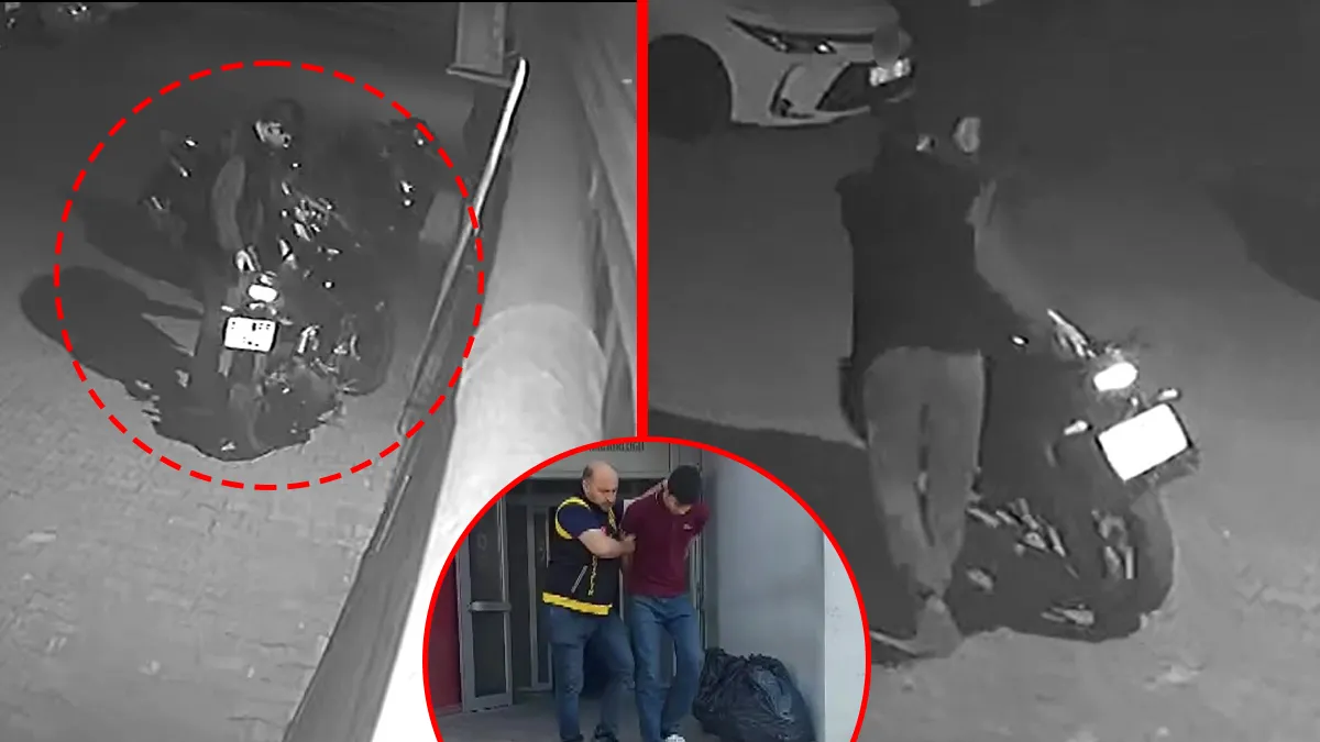 Adana'da park halindeki motosikletin çalınması ve şüphelinin düz kontakla kaçmasıyla ilgili haber