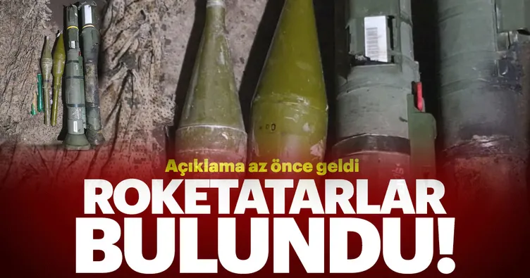Teröristlere ait roketatarlar bulundu