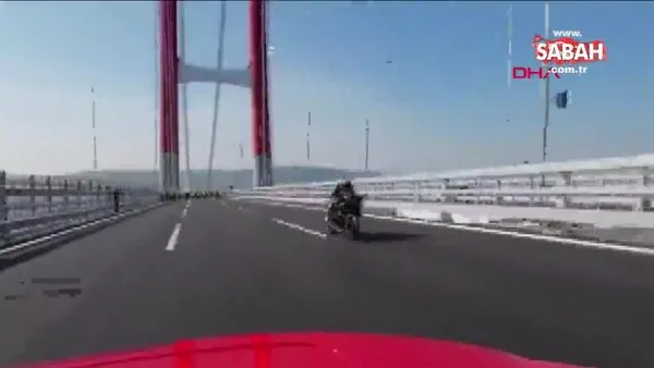 Kenan Sofuoğlu ve Toprak Razgatlıoğlu, Çanakkale Köprüsü'nden rüzgar gibi geçti | Video