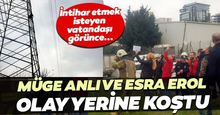 İntihar etmek isteyen şahsı gören Müge Anlı ve Esra Erol olay yerine koştu