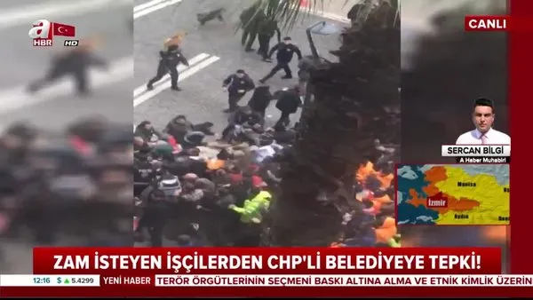 İzmir'de işçiler belediye binasını bastı