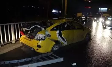 İzmir'de mazot yüklü tanker taksiye çarptı #izmir