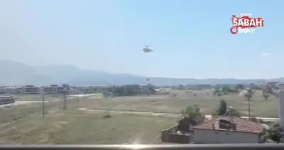 Bambisi arızalanan helikopter yerleşim yeri yakınına indi | Video