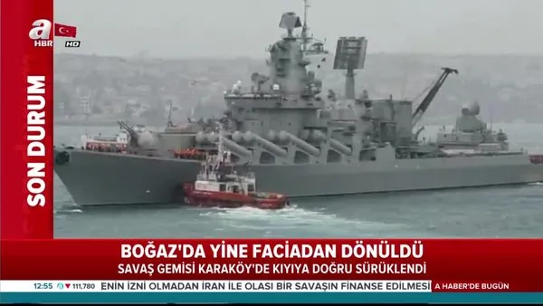 İstanbul Boğazı'nda Rus savaş gemisi faciası son anda önlendi! Kıyı emniyeti gemisinin müdahale anı görüntüleri ortaya çıktı...