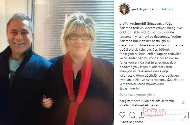 Son dakika: Yeşim Erbil Mehmet Ali Erbil'in sağlık durumunu açıkladı!