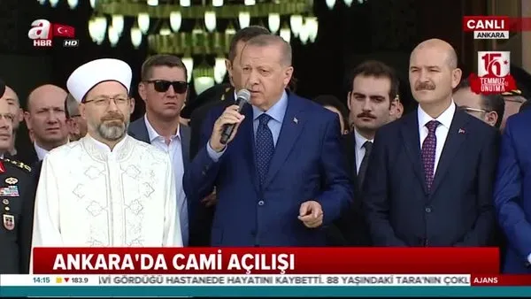 Cumhurbaşkanı Erdoğan Ankara'da camii açılışında konuştu