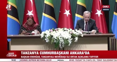 Başkan Erdoğan’dan Tanzanya Cumhurbaşkanı ile basın toplantısında önemli açıklamalar!