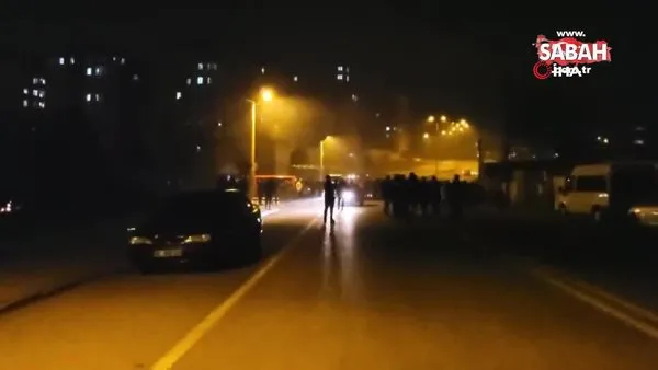 Husumetli iki grup birbirine girdi, mahalle karıştı | Video
