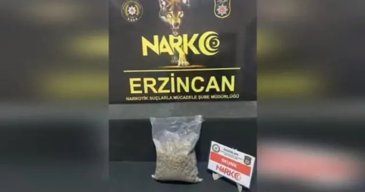 Erzincan’da 523 gram uyuşturucu maddesi ele geçirildi: 1 gözaltı