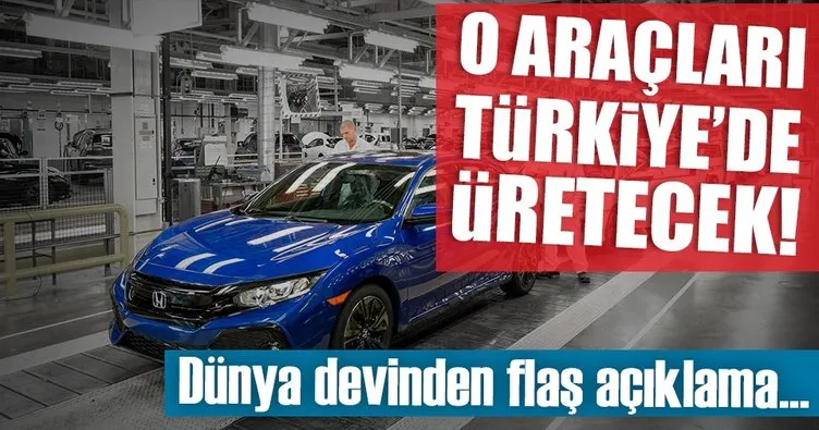 Honda’dan Türkiye müjdesi!