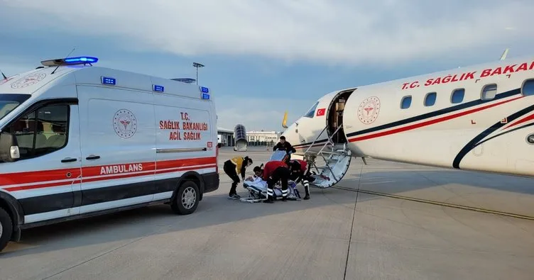 Ambulans uçak Amasyalı hasta için havalandı