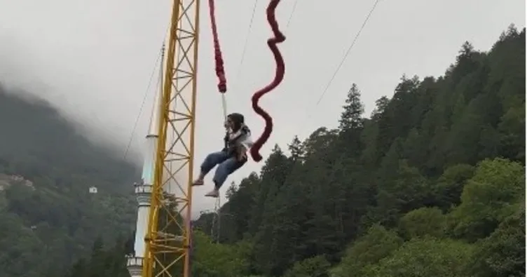 Uzungöl’de yürekleri ağza getiren kaza