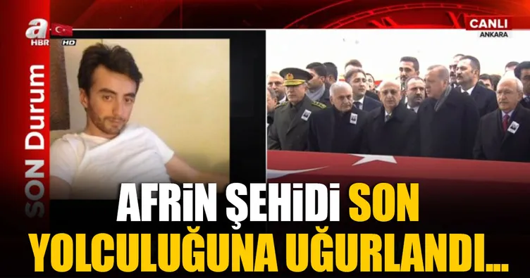 Afrin şehidi Astsubay Musa Özalkan son yolculuğuna uğurlandı