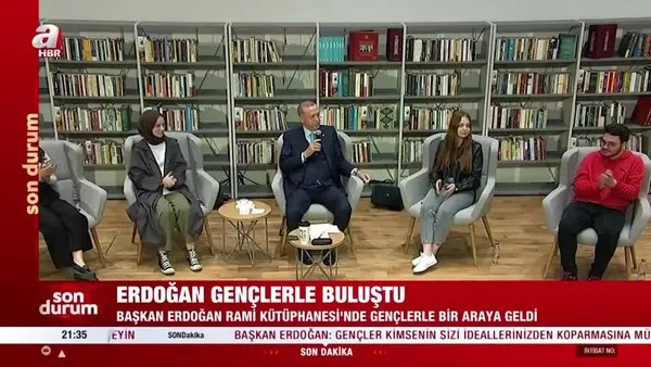 Başkan Erdoğan Rami Kütüphanesi'nde gençlerle buluştu | Video