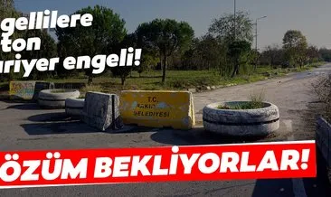Bakırköy’de engellilerin kullandığı yola beton bariyer engeli