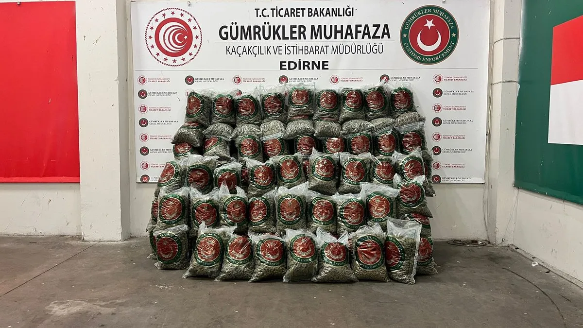 Kapıkule’de rekor uyuşturucu operasyonu! 382 kilo esrar ele geçirildi