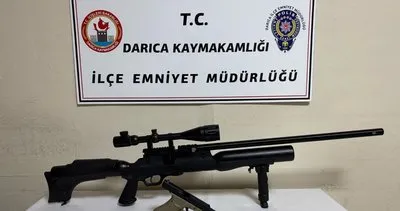 Darıca'da havalı tüfek ve tabanca ele geçirildi #kocaeli