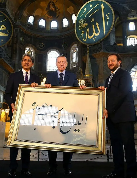 Cumhurbaşkanı Erdoğan'ın Yeditepe Bienali açılışından yansıyan kareleri