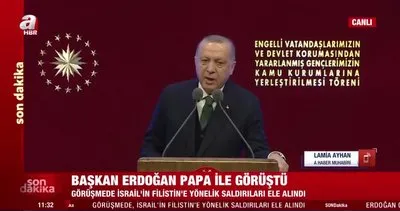 Başkan Erdoğan’dan Filistin diplomasisi: Papa Fransuva ile görüştü