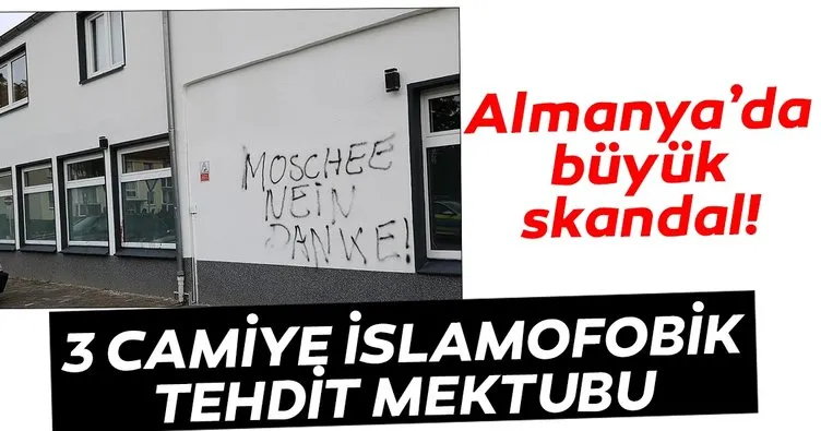 Almanya’daki 3 camiye İslamofobik tehdit mektubu
