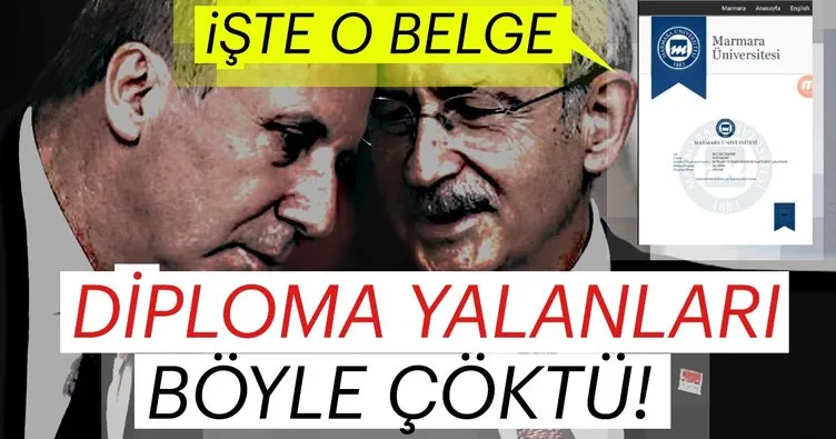 Muharrem İnce ve Kemal Kılıçdaroğlu’nun diploma yalanını çürüten belge