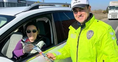 Tekirdağ trafik ekiplerinden kadınlara 8 Mart sürprizi #tekirdag