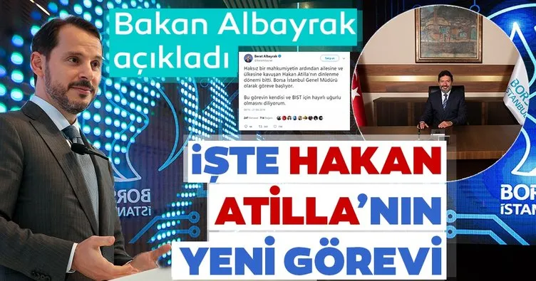 Bakan Albayrak açıkladı: Hakan Atilla Borsa İstanbul Başkanı oldu