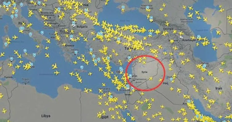 Suriye hava sahası bomboş