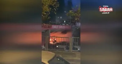 Görüntüler az önce geldi... İstanbul Esenler’de servis aracı yandı!