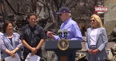 ABD Başkanı Joe Biden orman yangını felaketinin yaşandığı Hawaii’yi ziyaret etti | Video