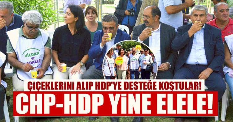 Çiçeklerini alıp HDP’ye desteğe koştular!