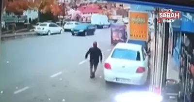 Marketçi genç, fırtınayla sürüklenen çerez standını metrelerce koşarak böyle yakaladı | Video
