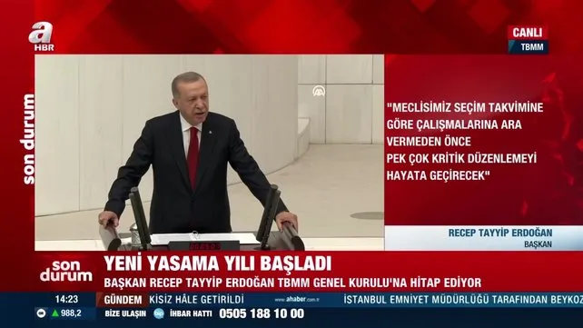 SON DAKİKA: Başkan Erdoğan'dan TBMM'de yeni anayasa, asgari ücret zammı ve yeni ekonomi modeli açıklaması | Video