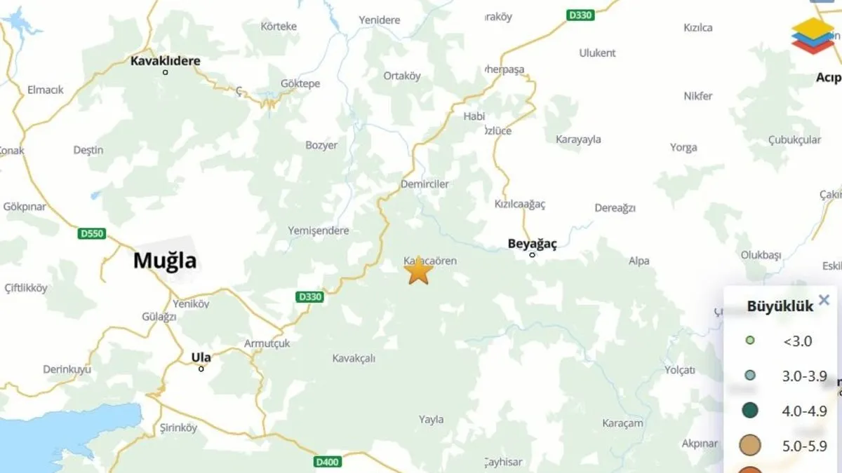 SON DAKİKA - Muğla Menteşe'de 3 9 büyüklüğünde deprem