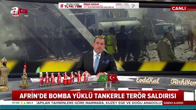 Afrin'de  PKK/PYD Terör Örgütü Bomba Patlattı! 40 Ölü, 47 Yaralı! / A Haber