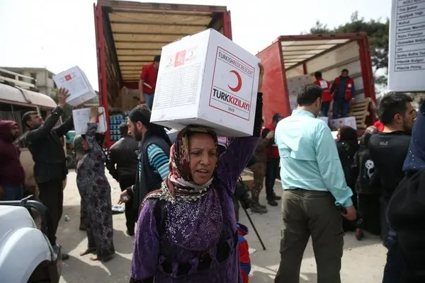 Mazlumun umudu 'Kızılay' ve 'AFAD' Afrin'de