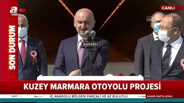 Ulaştırma ve Altyapı Bakanı Karaismailoğlu Kuzey Marmara Otoyolu 5. Etap açılışı programında önemli açıklamalarda bulundu | Video