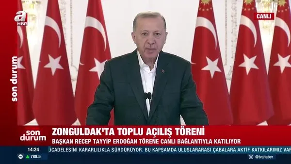 Başkan Erdoğan'dan 'Zonguldak-Kilimli Yolu Projesi'nin açılış töreninde önemli açıklamalar