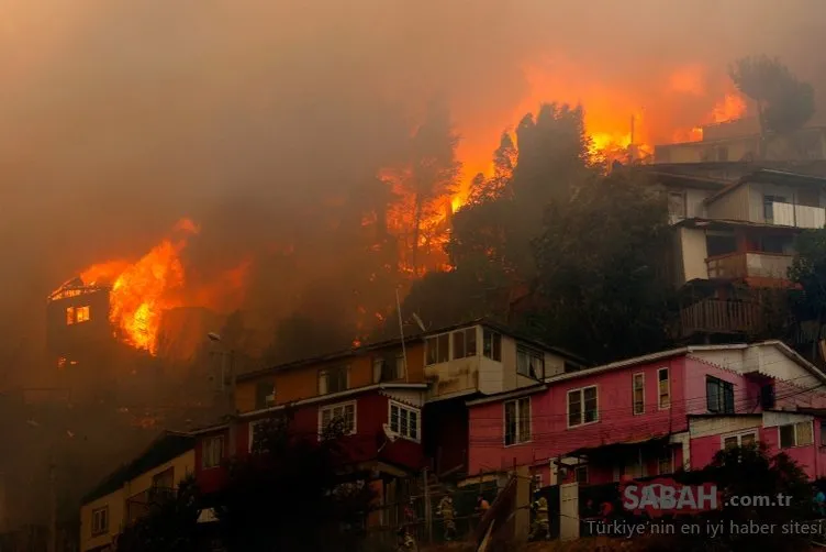 Şili yanıyor! Orman yangını yerleşim yerlerine sıçradı