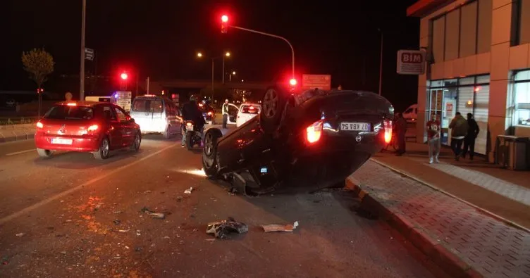 Takla atan otomobilin sürücüsü kaza yerinden kaçtı