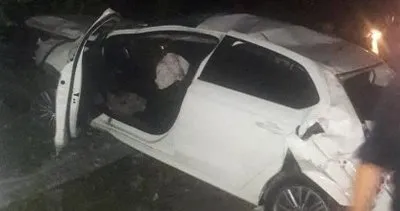 Gümüşhane’de otomobil uçuruma yuvarlandı: 2 yaralı #gumushane