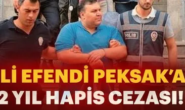 Ali Efendi Peksak’a 12 yıl hapis cezası