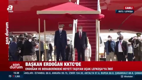 Başkan Erdoğan, KKTC'de resmi törenle karşılandı | Video
