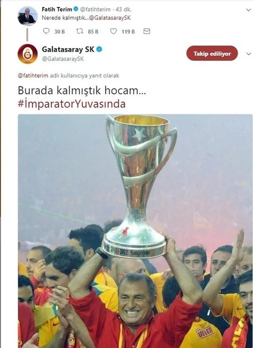 Fatih Terim, Galatasaray’a döndü; taraftarlar çıldırdı!