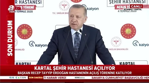 Son dakika: Başkan Erdoğan'dan Kartal Lütfi Kırdar Şehir Hastanesi Açılış Töreni'nde flaş açıklamalar | Video