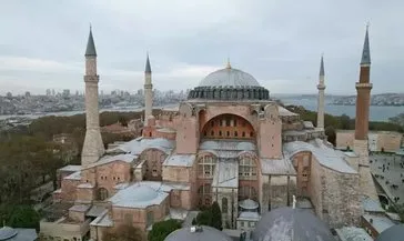Ayasofya Camii’nde restorasyon çalışmaları sürüyor