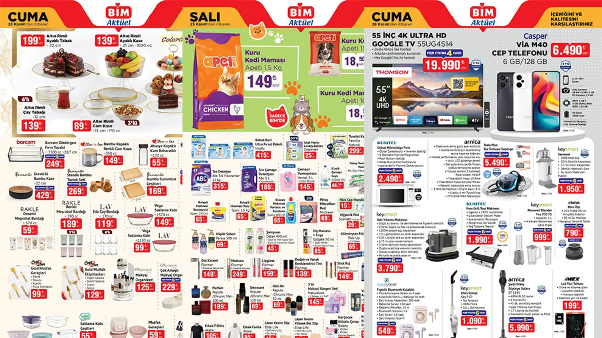 BİM AKTÜEL 25 - 28 KASIM: Bu hafta BİM’de neler var? Tıraş makinesi, saç şekillendirici, semaver...